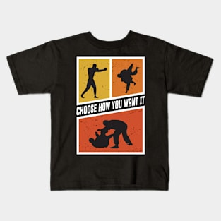 The fighter. Boxing, Wrestling, Jiu Jitsu, or MMA Kids T-Shirt